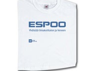 T-paita Miesten ESPOO Yhdistää Omakotitalon ja Veneen