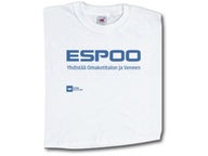 T-paita Naisten ESPOO Yhdistää Omakotitalon ja Veneen